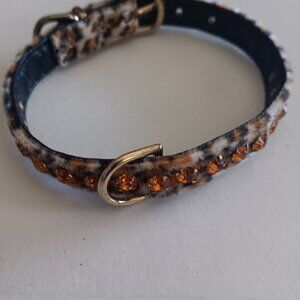 Fancy Pet Velvet 1 row Rhinestone Collar